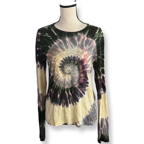 Zadig & Voltaire Willy Tie dye crysta long sleeve tee shirt size S - Picture 1 of 6